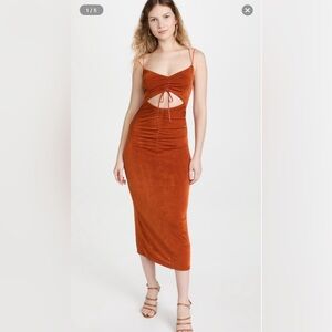 Hansen & Gretel Tropicano Dress in Ginger Cinnamon Rust Orange Size Small
